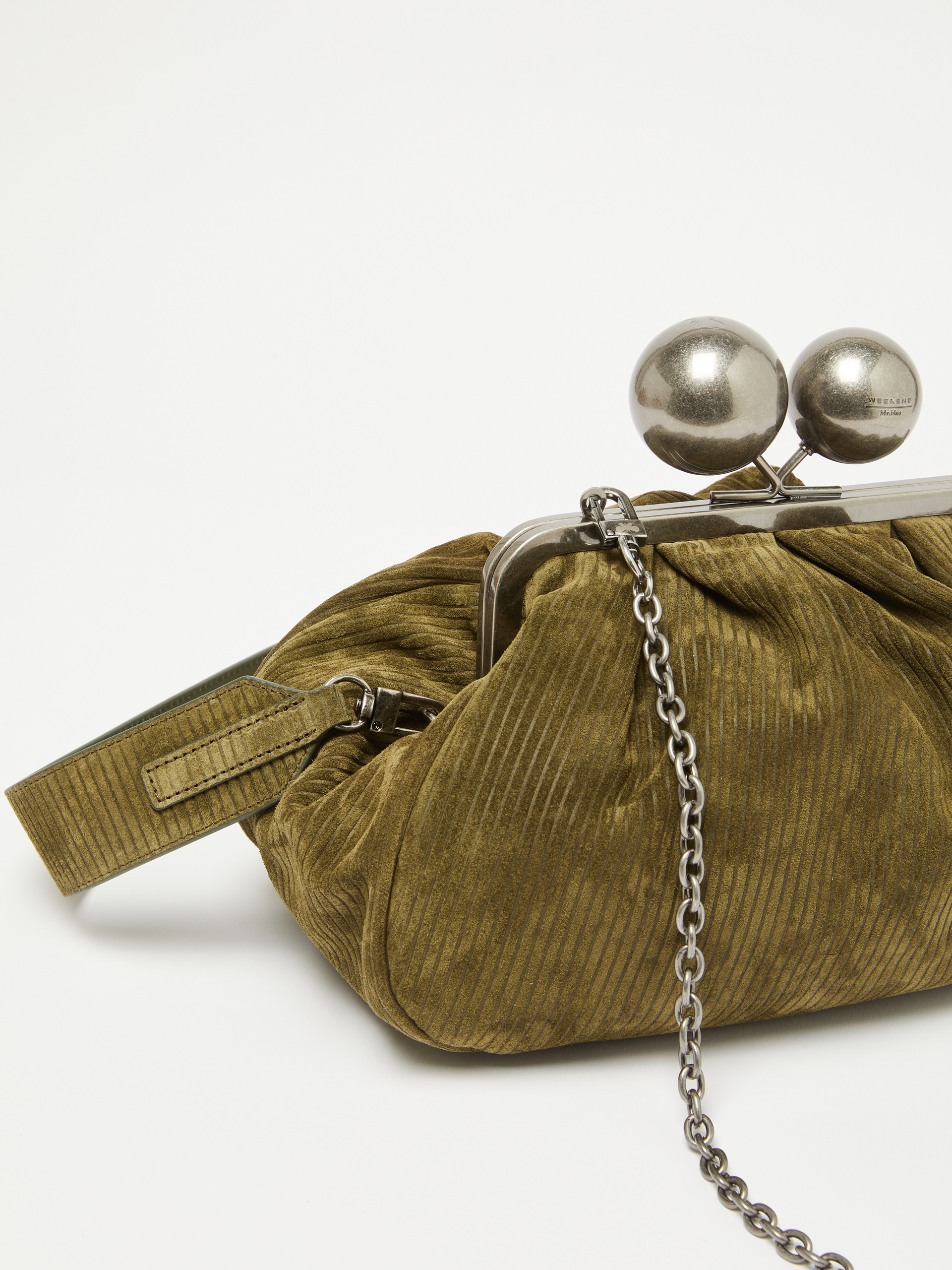 DESTINO Medium ribbed suede Pasticcino Bag - 4