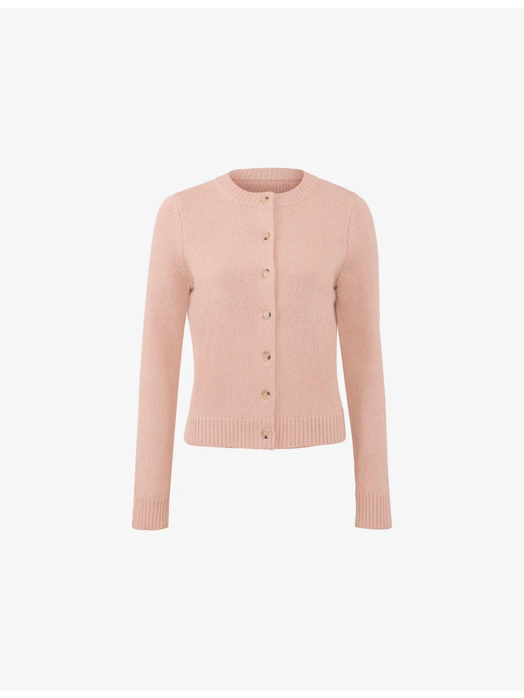 Signature Round-Neck Wool-Blend Cardigan - 1