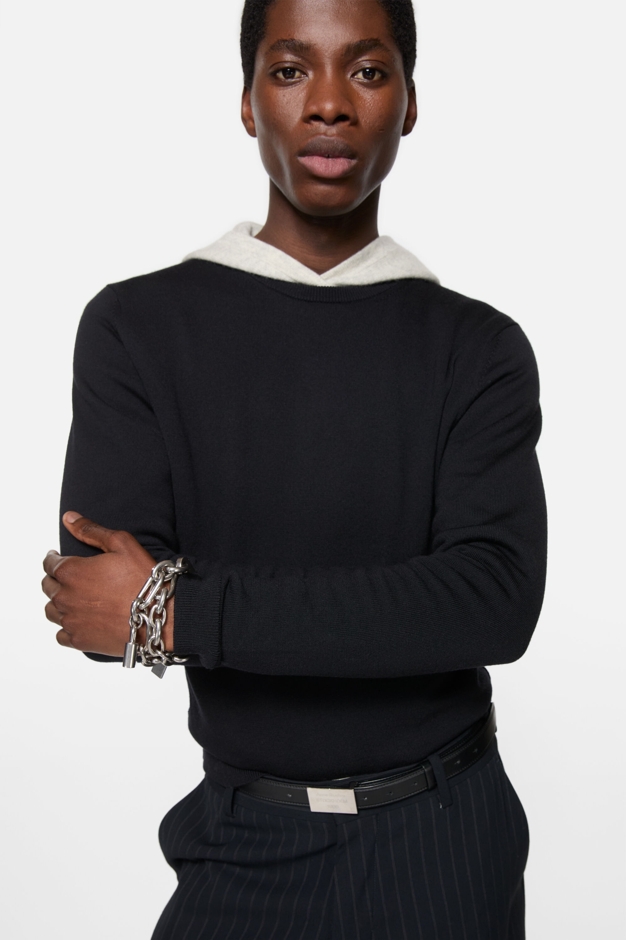 Merino wool jumper - Black - 4
