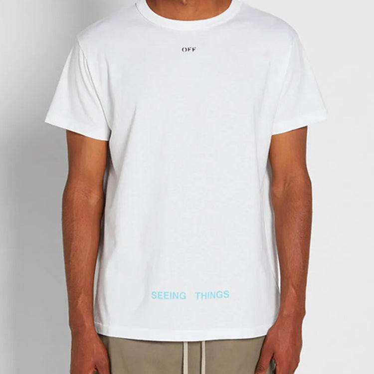 Men's Off-White Marilyn Monroe Printing Short Sleeve White T-Shirt OMAA002F171850470188 - 3