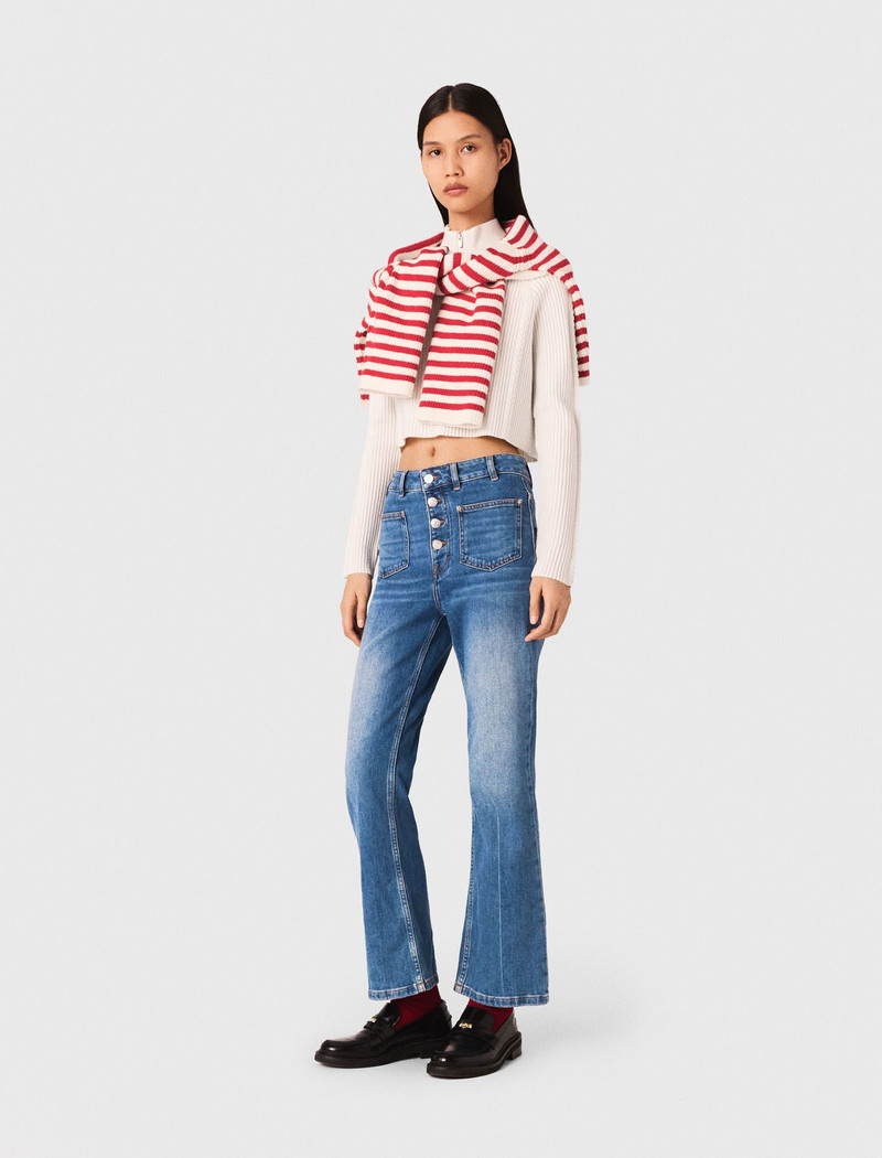 maje Double-pocket jeans with a slight flare outlook