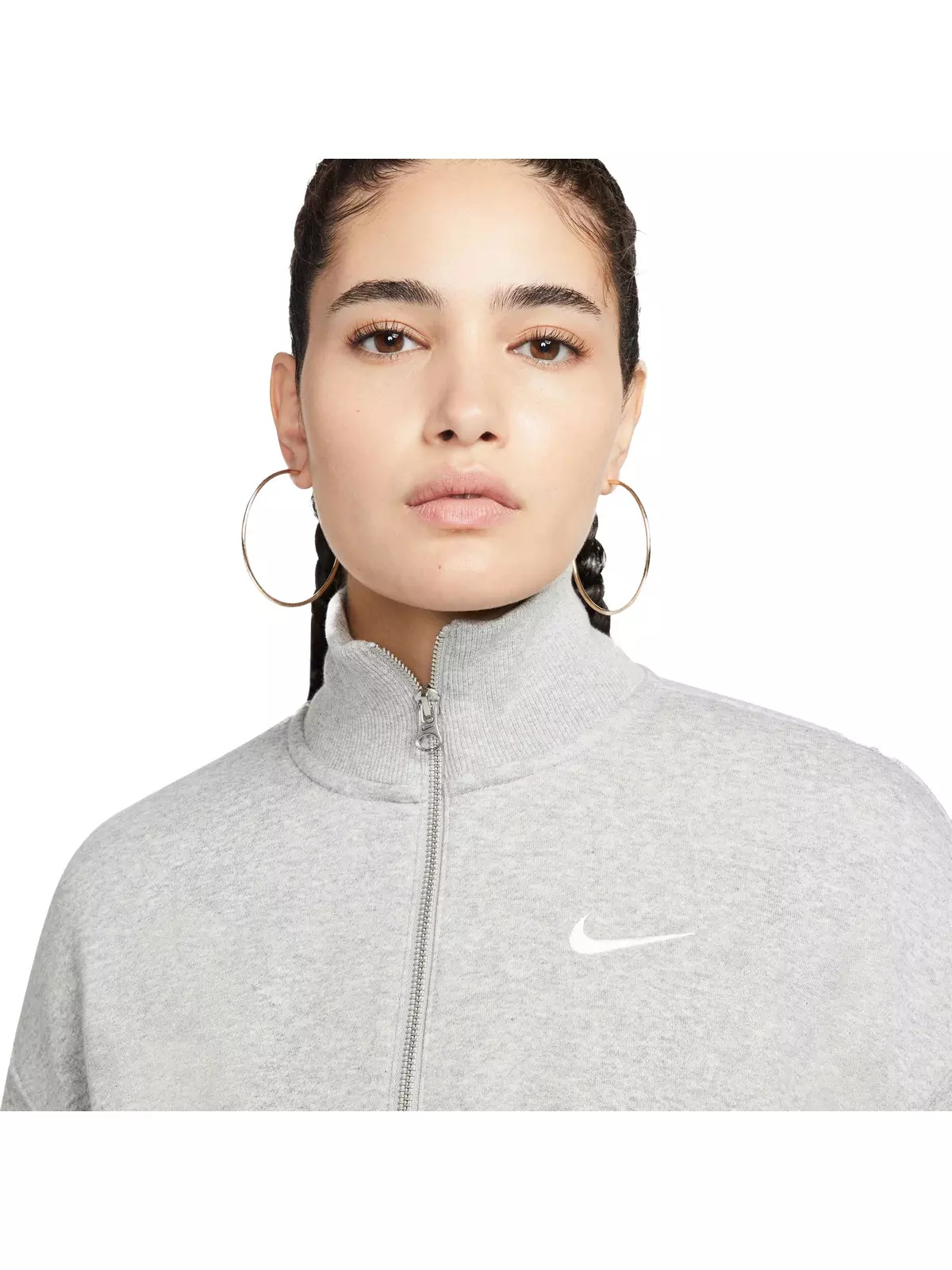 Nike Women's Sportswear Phoenix Fleece Oversized 1/2-Zip Crop Sweatshirt - 3