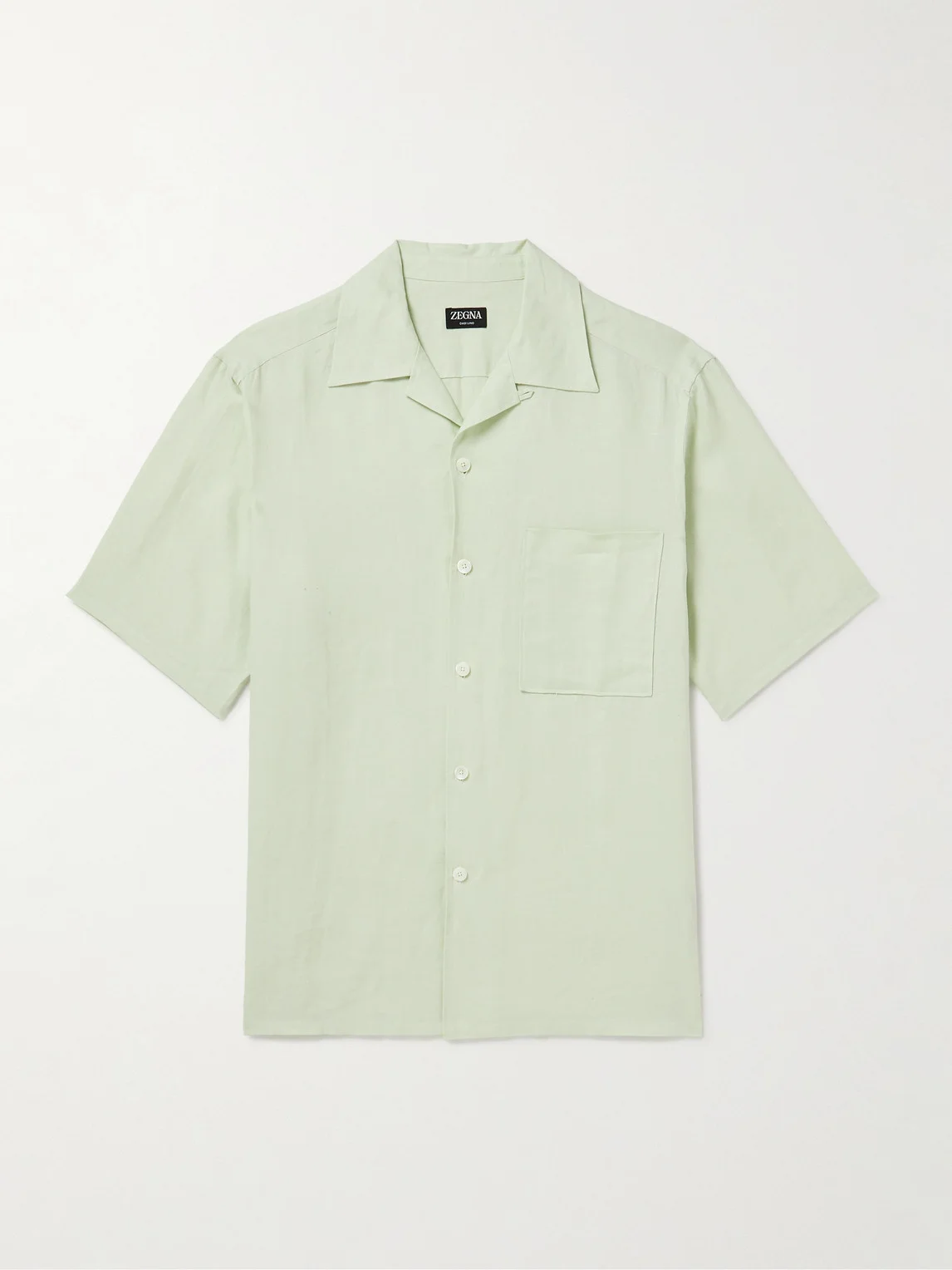 Camp-Collar Oasi Linen Shirt - 1