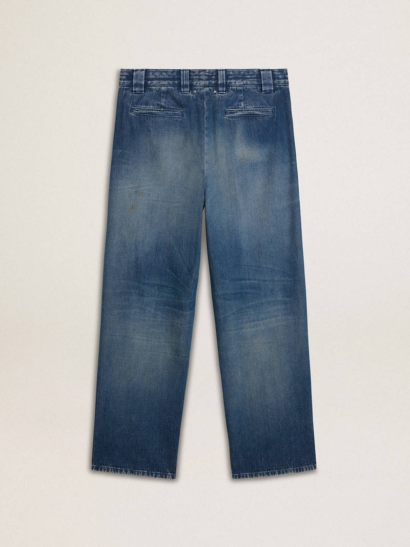 Men's denim chinos with distressed details 6