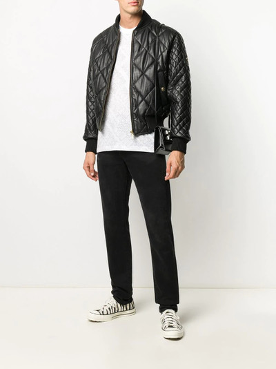 VERSACE JEANS COUTURE padded zip-up lambskin jacket outlook