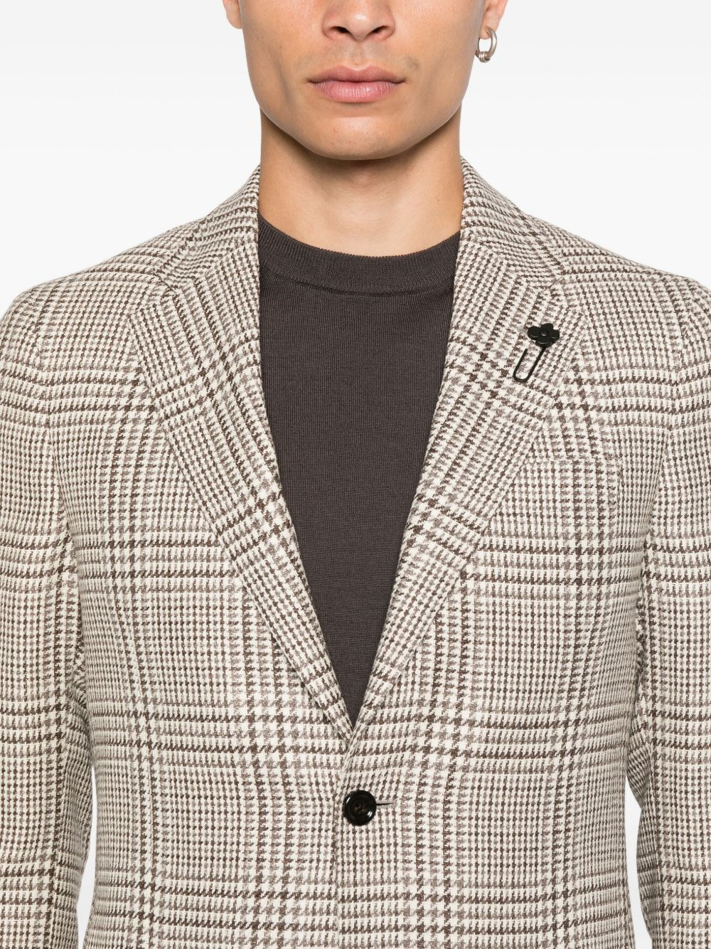 checked wool jacket - 5