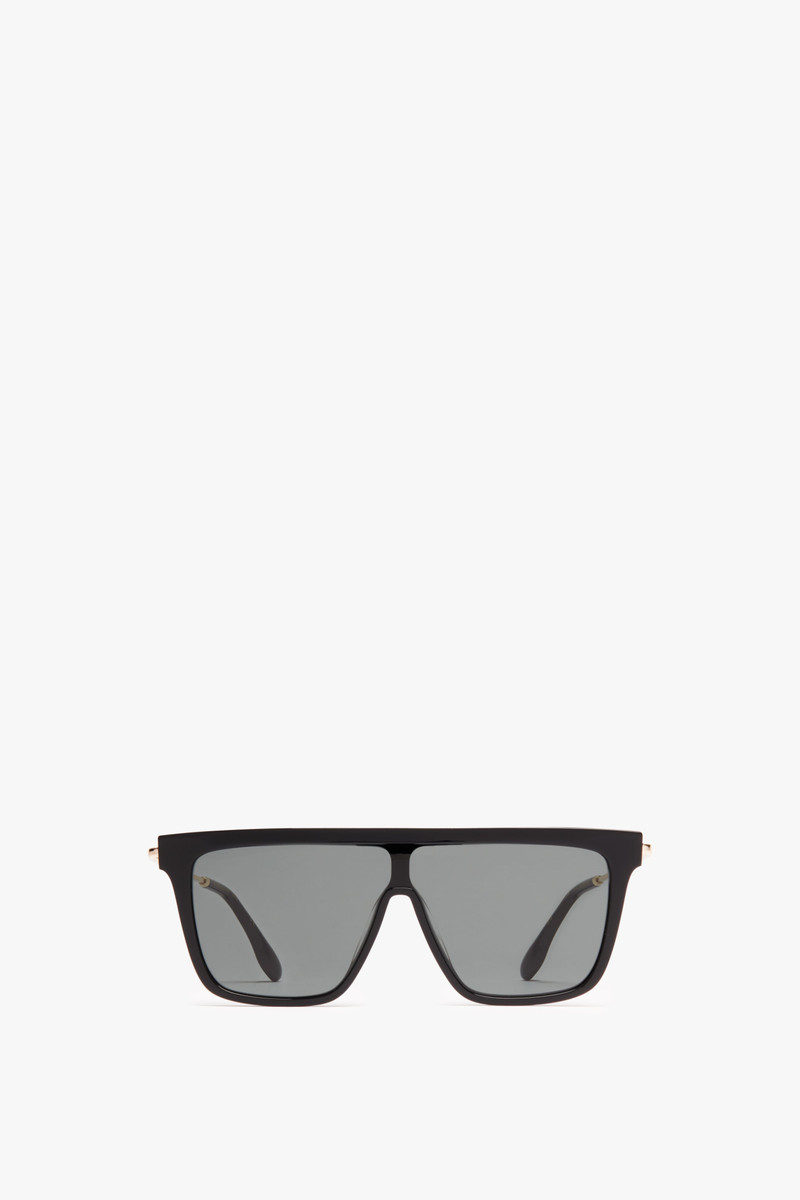 Rectangular Shield Sunglasses In Black 1