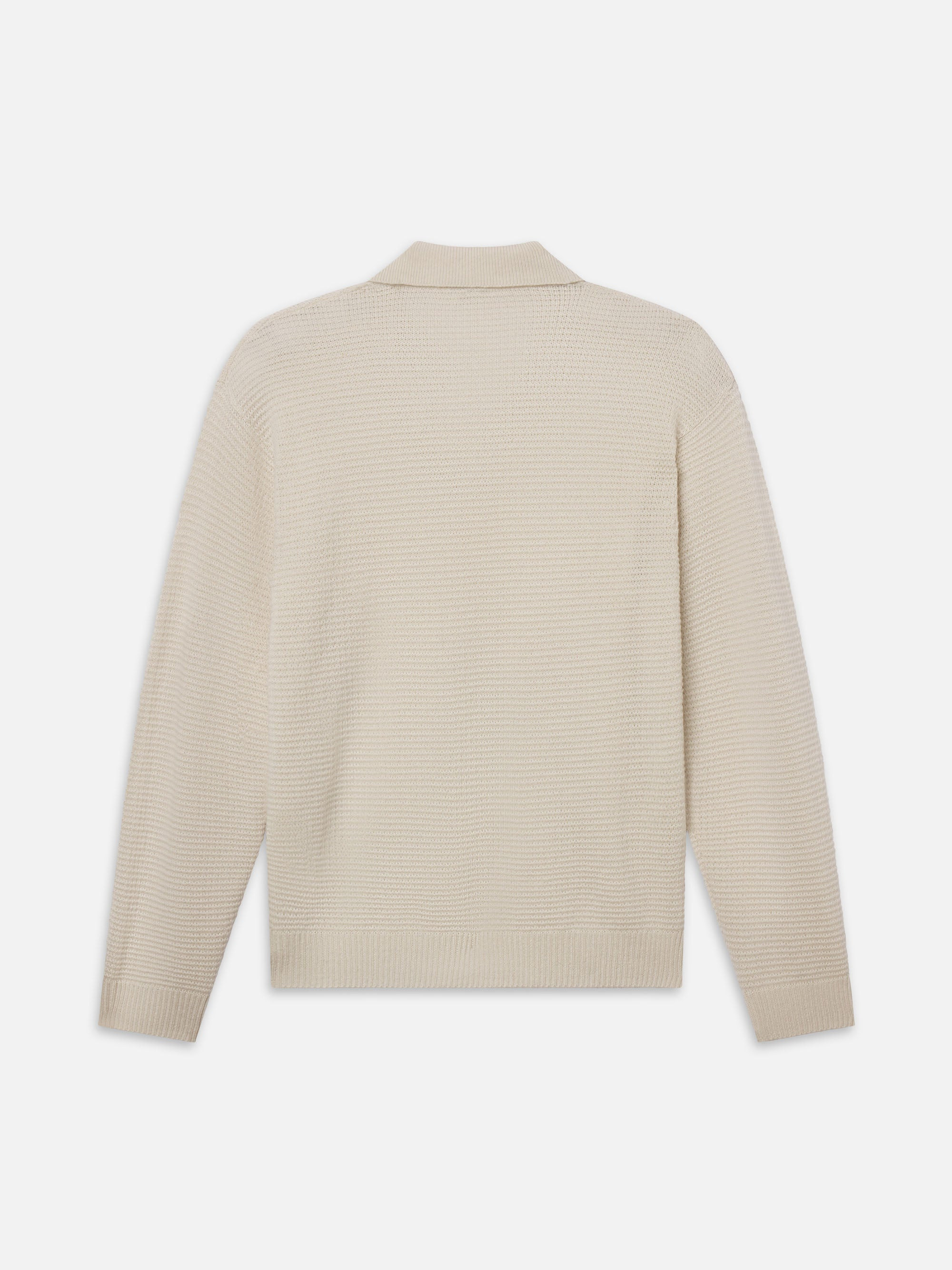 Textured Wool Cashmere Sweater in Warm White - 3