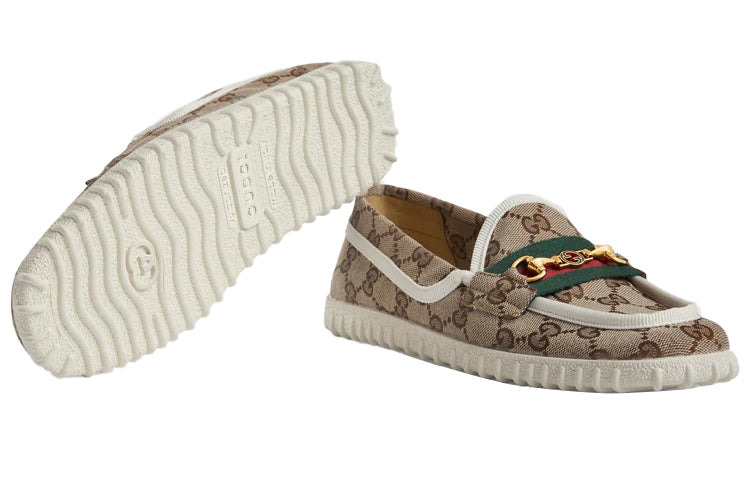 (WMNS) Gucci Driver With Horsebit Web 'Beige' 655468-2HK70-9794 - 6