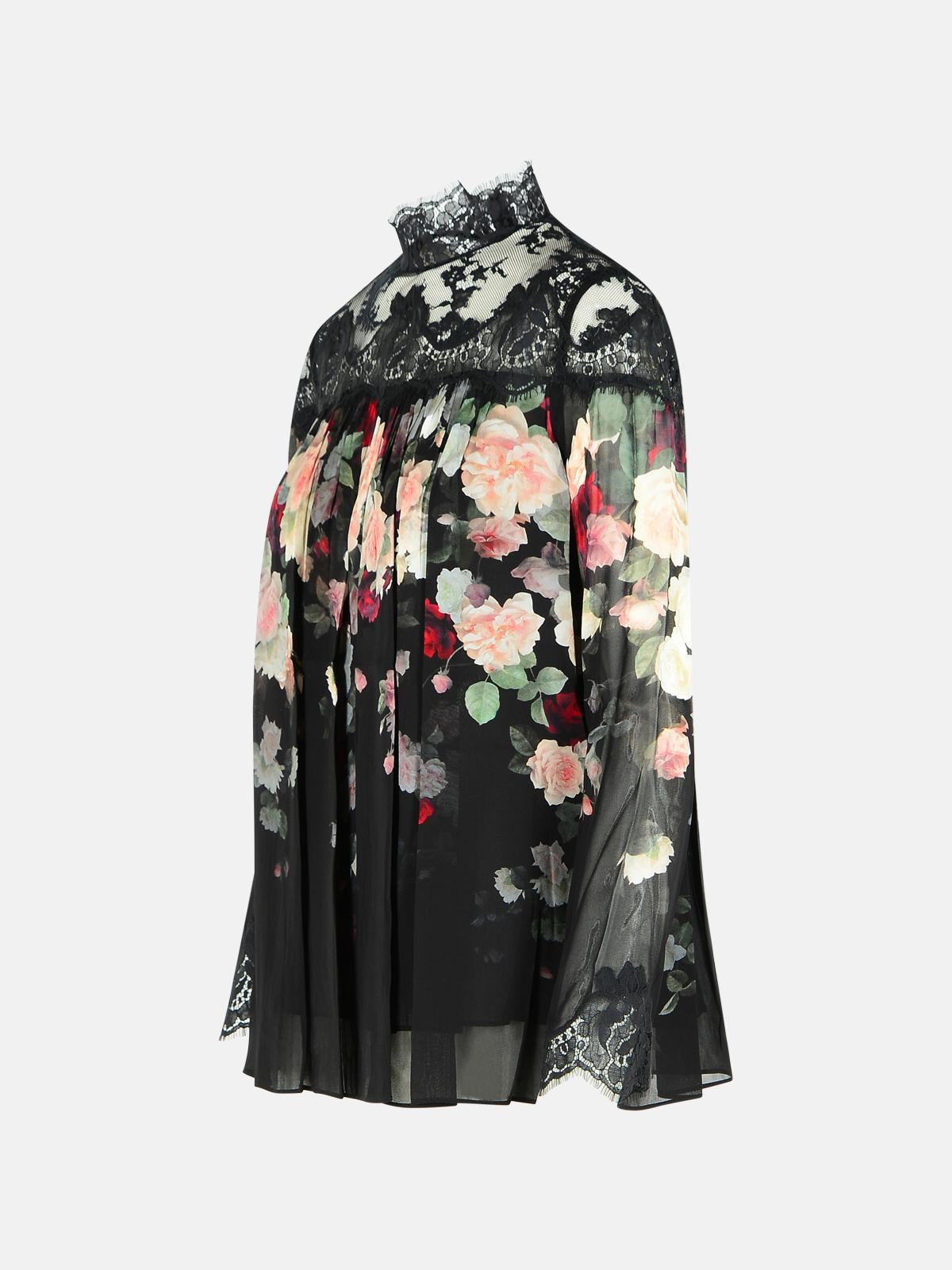 BLACK VISCOSE BLOUSE - 2