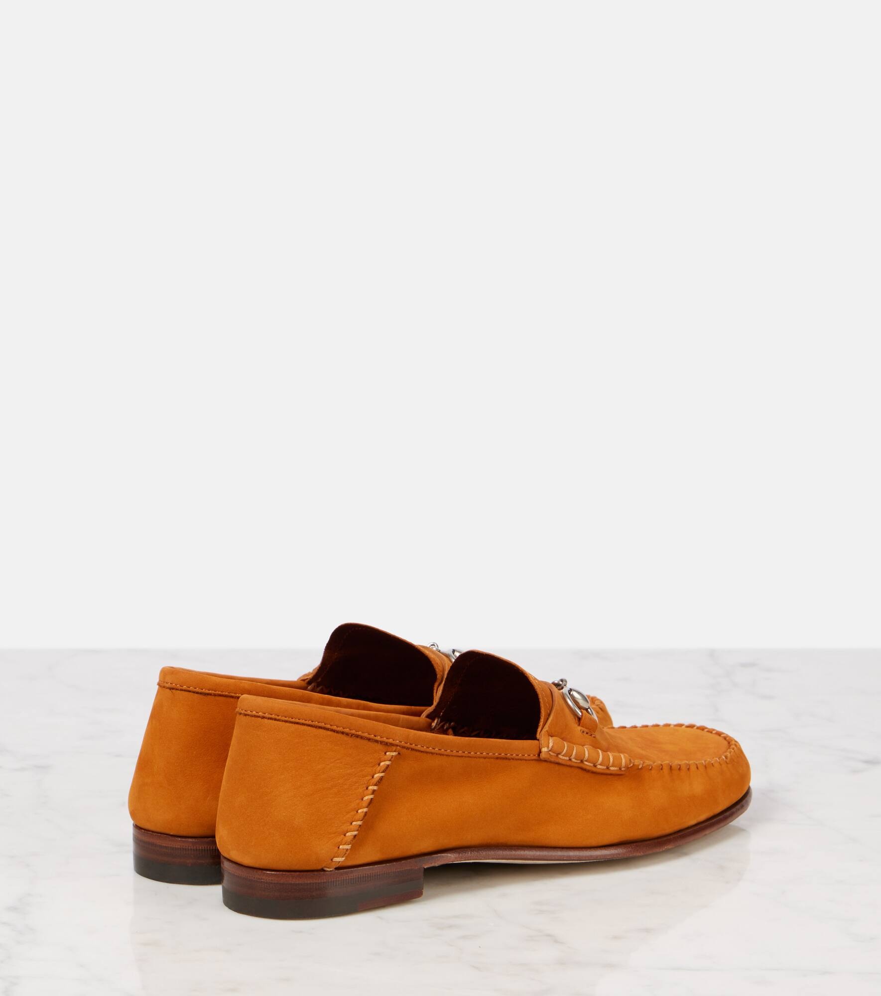 Gigi Horsebit suede penny loafers - 2