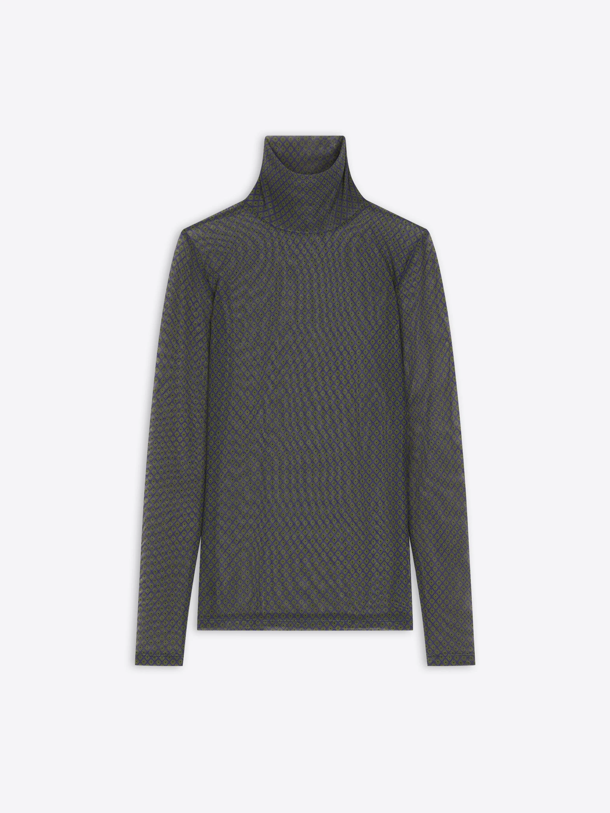 PRINTED TURTLENECK TEE - 1