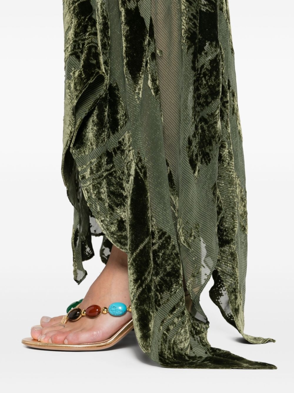 velvet devorÃ© maxi dress - 5
