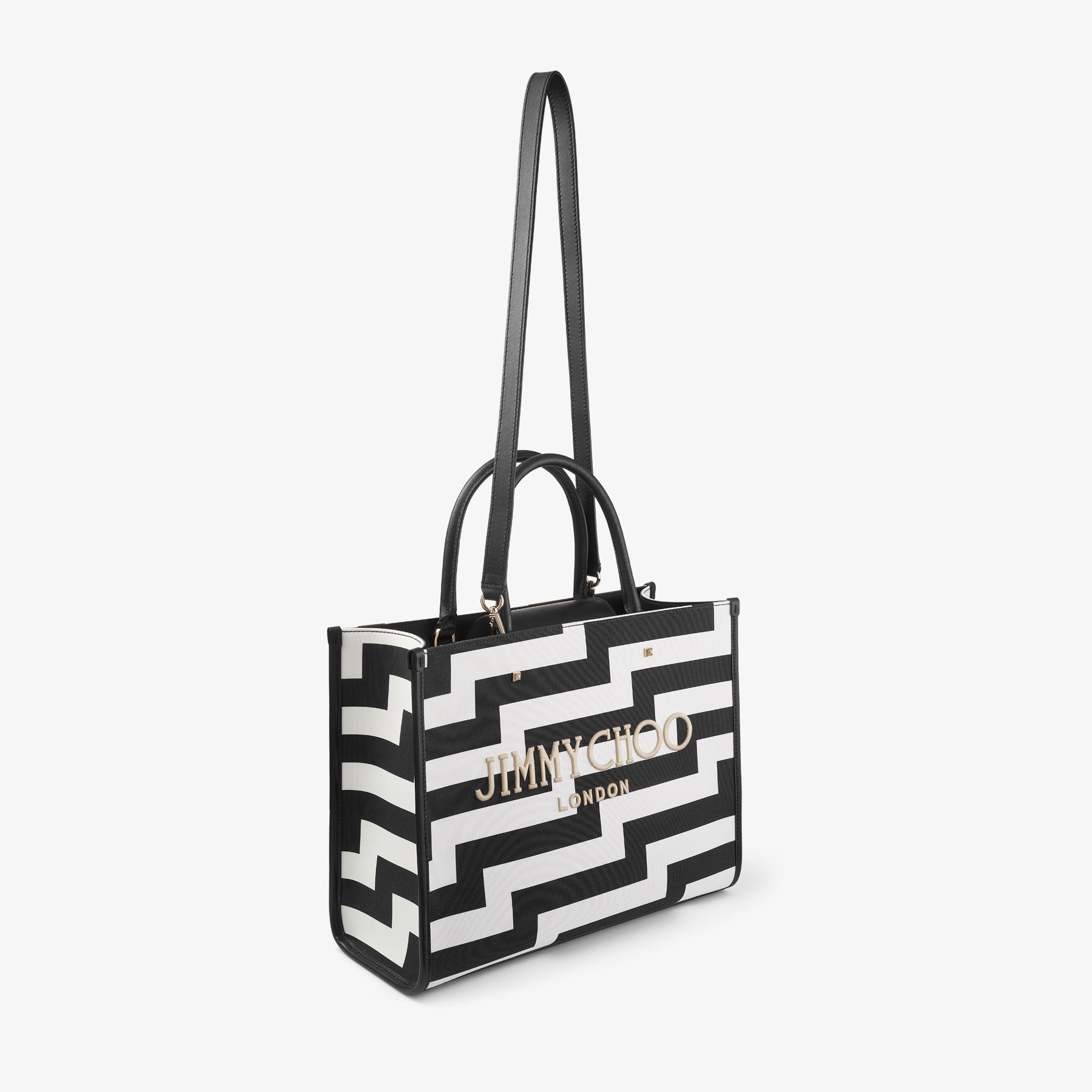 Avenue M Tote
Black and White Avenue Print Canvas Tote Bag with Embroidered Logo - 6