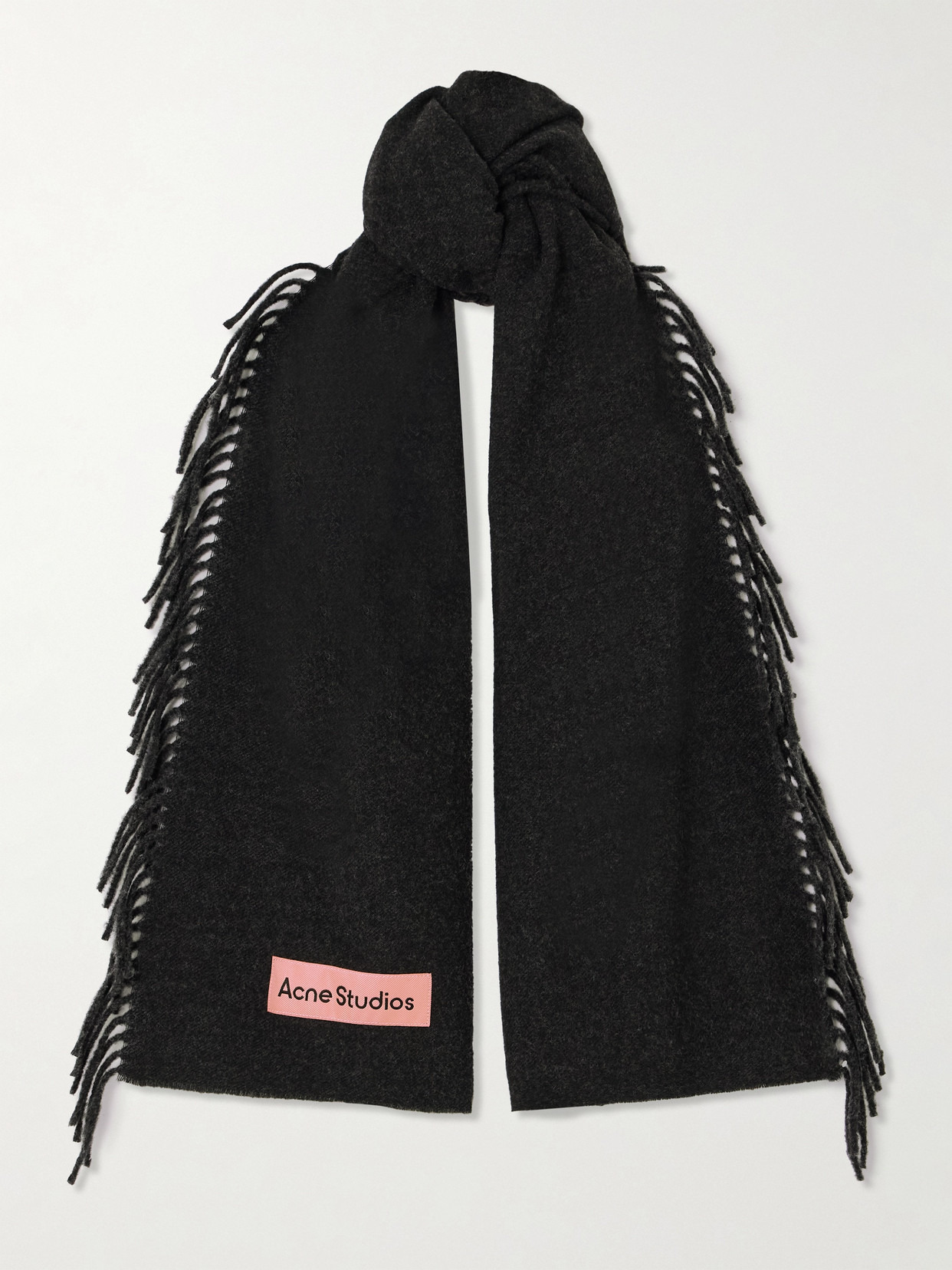 Fringed Wool Scarf - 1