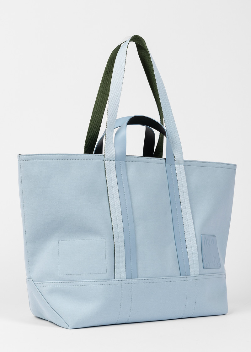 Sky Blue Canvas Reversible Tote Bag 3