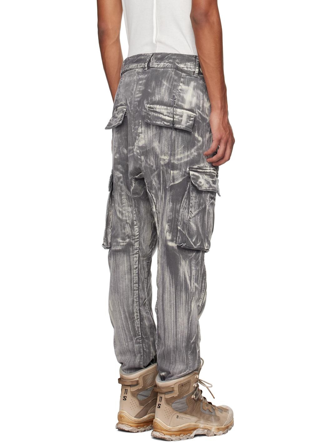 Gray P21B Denim Cargo Pants - 3