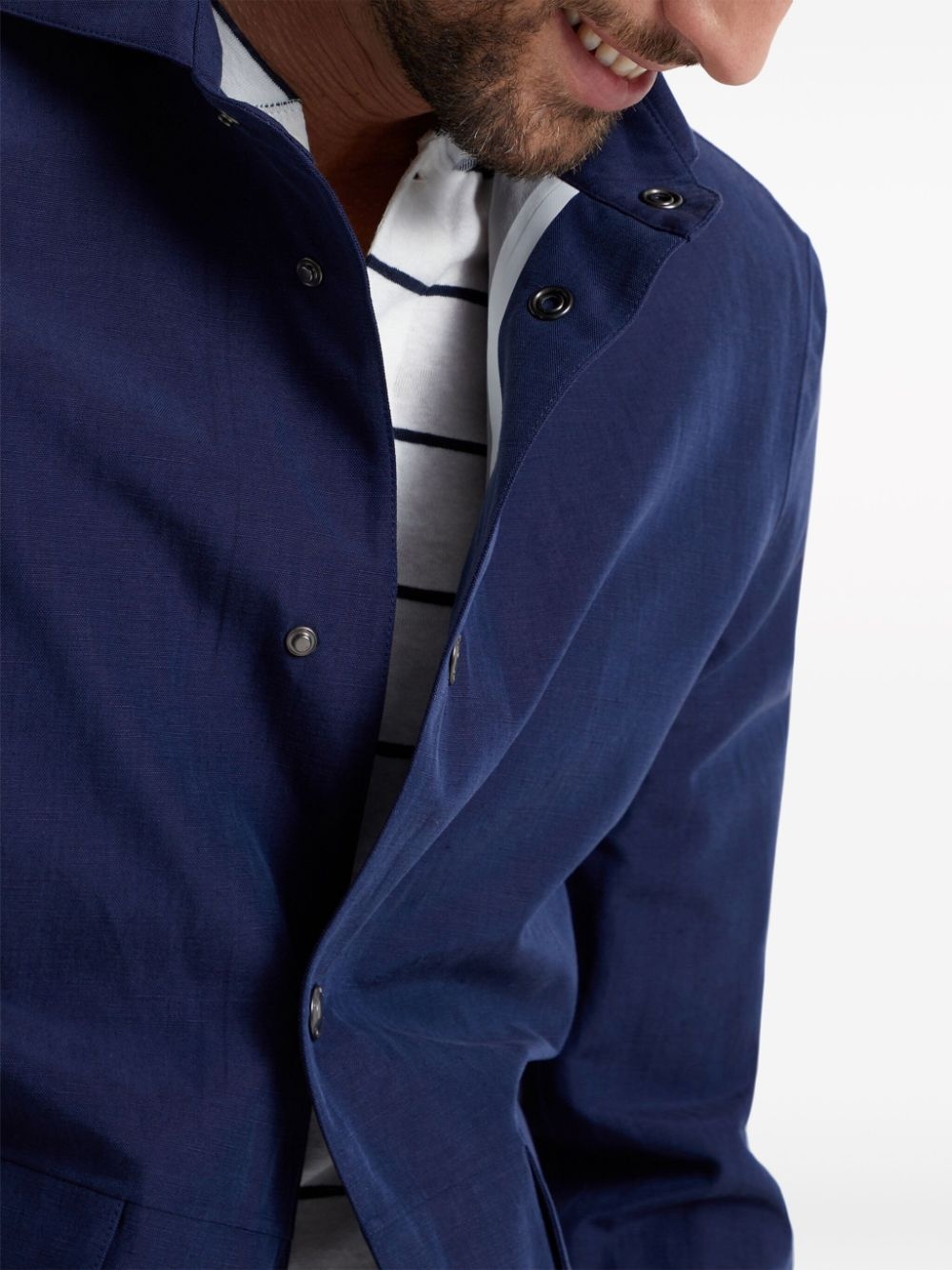 linen-silk shirt jacket - 6