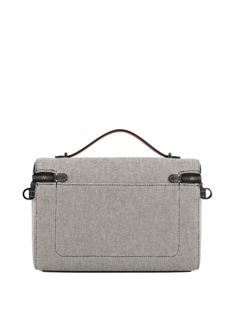 Christian Louboutin Djanis leather-trimmed canvas clutch bag outlook