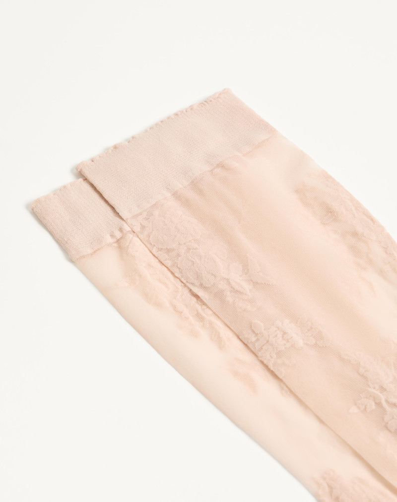 Valentino FLORAL LYCRA KNEE-HIGH SOCKS outlook