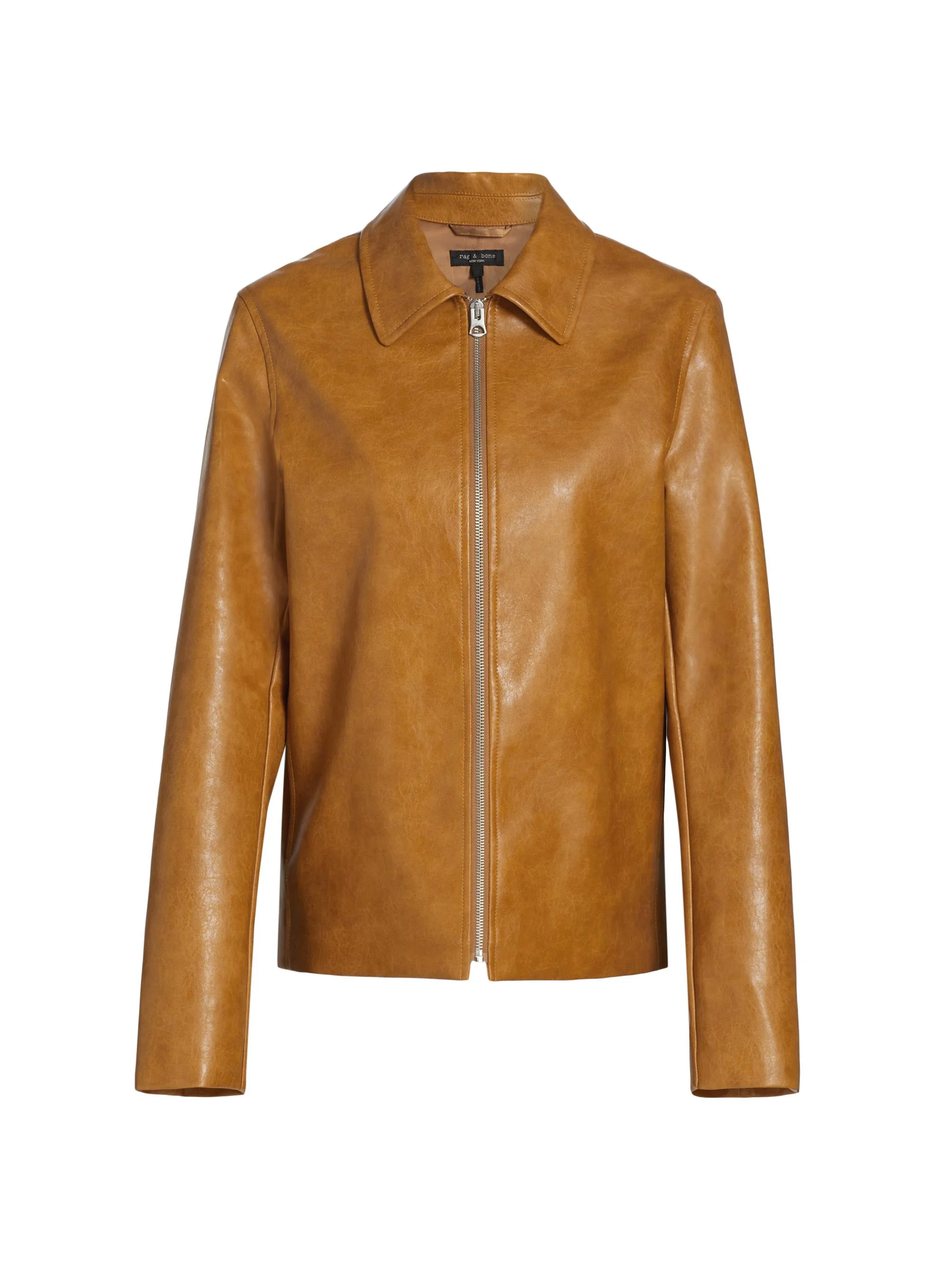 Women's Jordie Faux Leather Jacket - Camel - 1