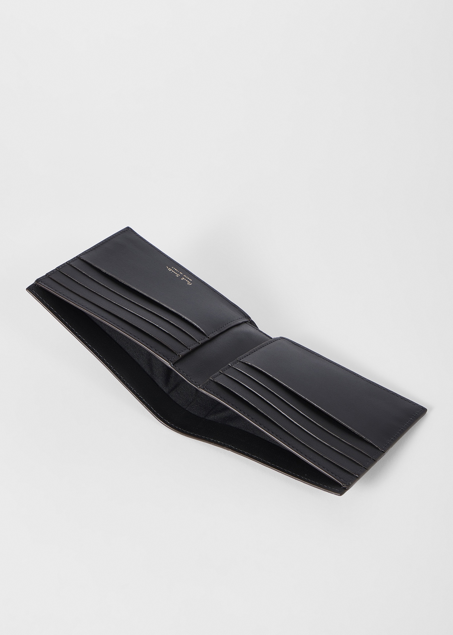 Black 'Signature Stripe' Coated Canvas Billfold Wallet - 4