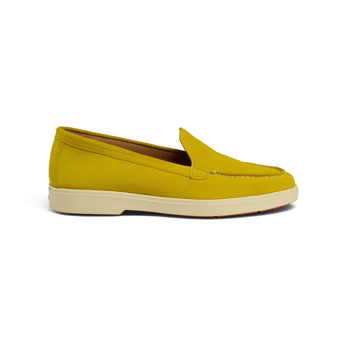 Women's yellow suede loafer - 1
