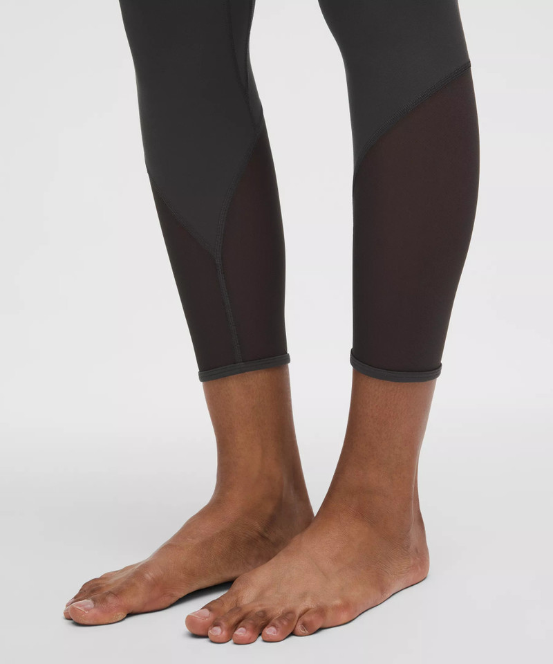 Mesh-Panelled Nulu High-Rise Yoga Crops 23" 6