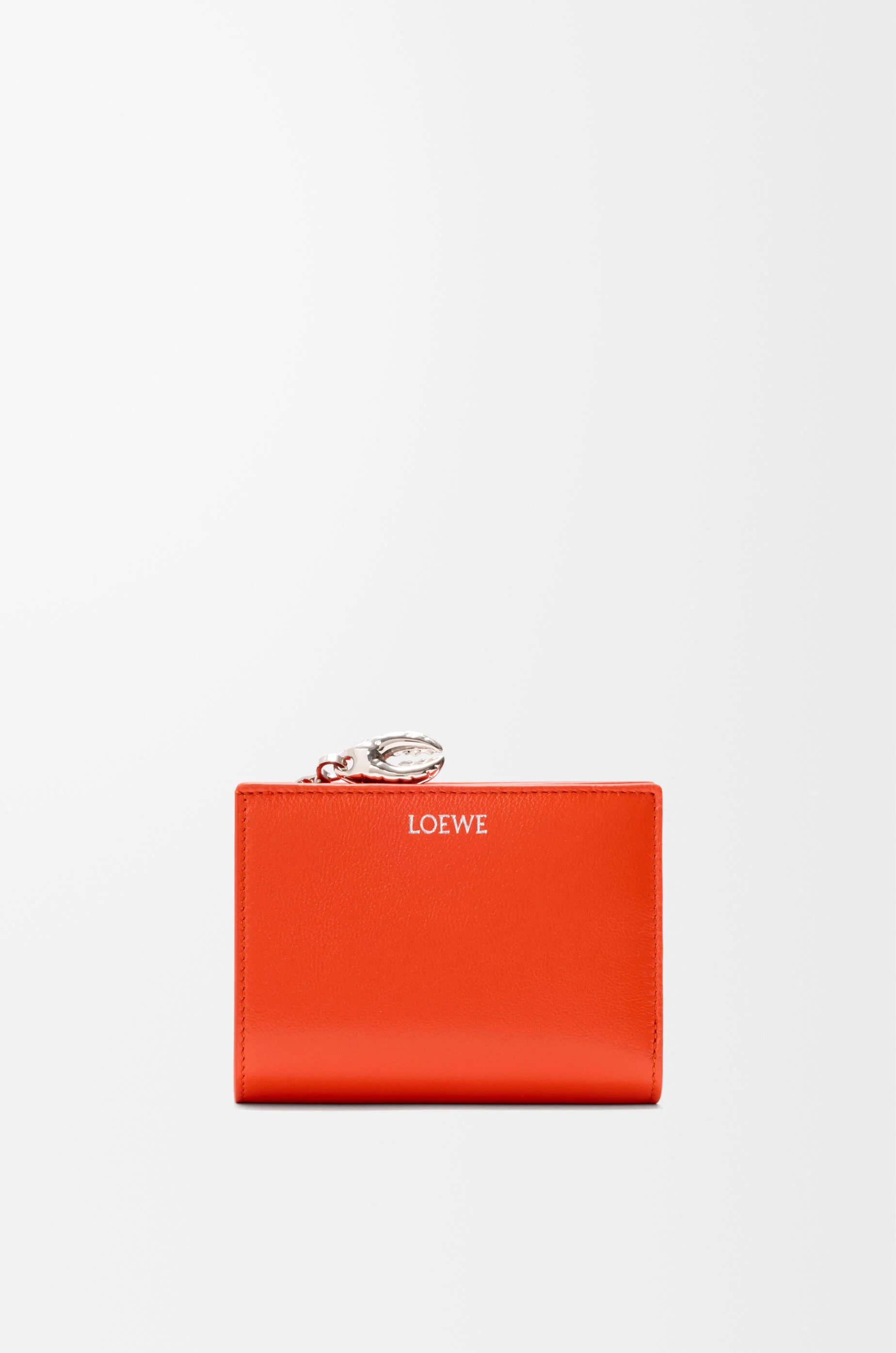 Claw compact wallet in glossy lambskin - 1