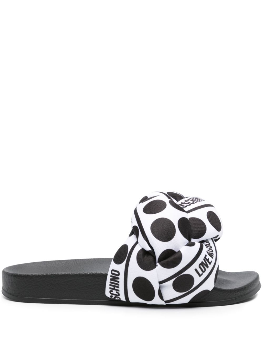 Moschino polka-dot flat slides | REVERSIBLE 