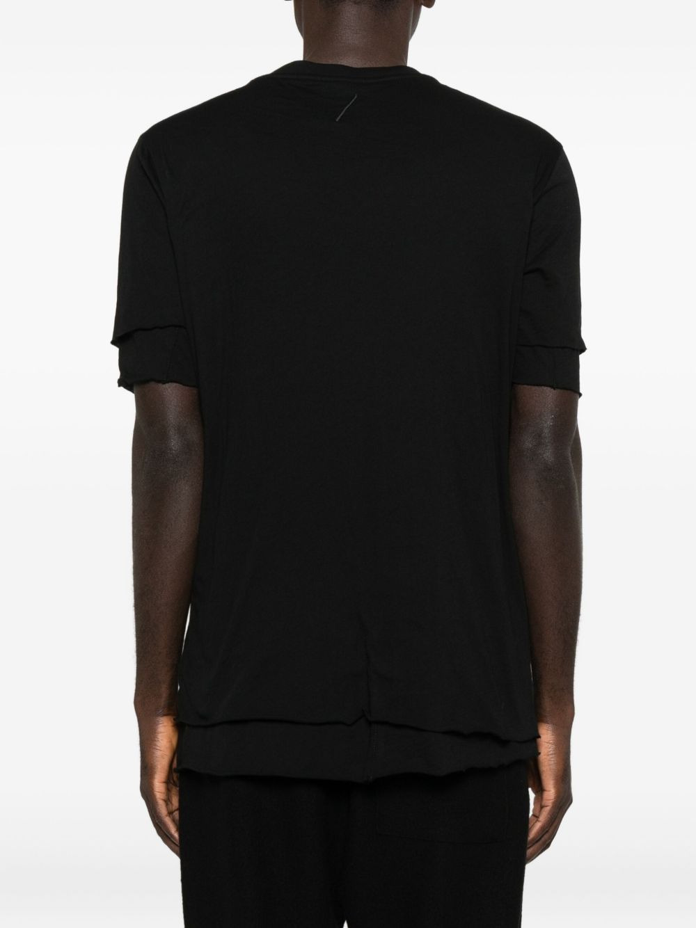 raw-edge crew-neck T-shirt - 3