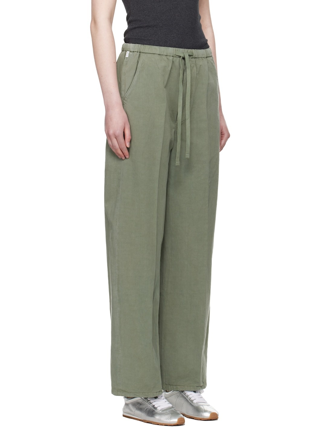 Khaki Aurora Pull On Trousers - 2