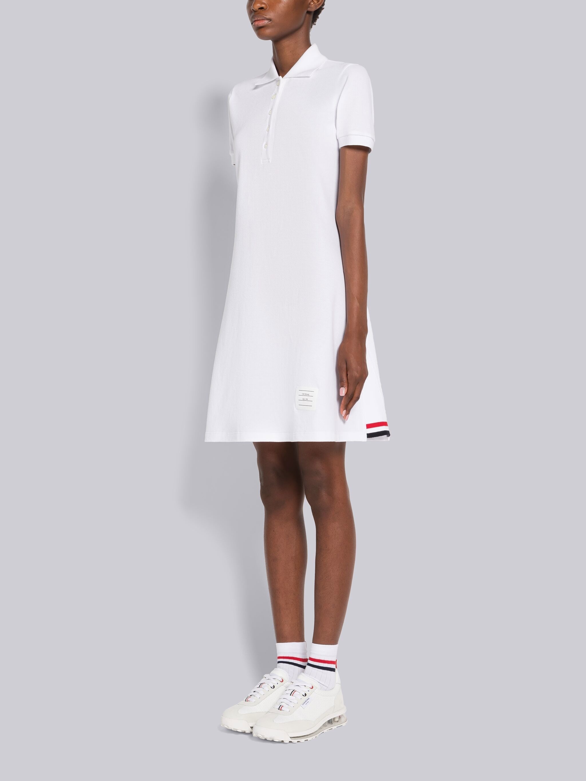 Pique Rib Gusset Flared Tennis Dress - 2