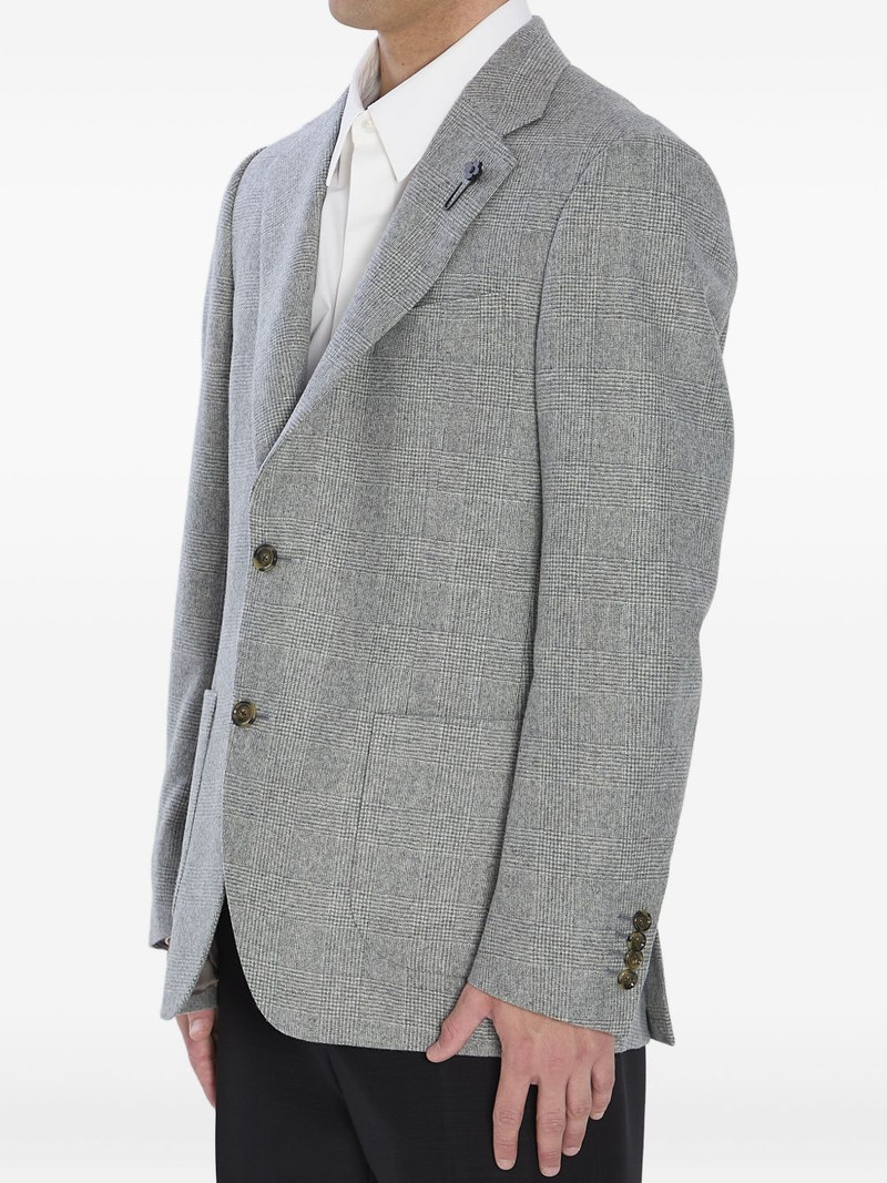 LARDINI Prince of Wales check blazer outlook