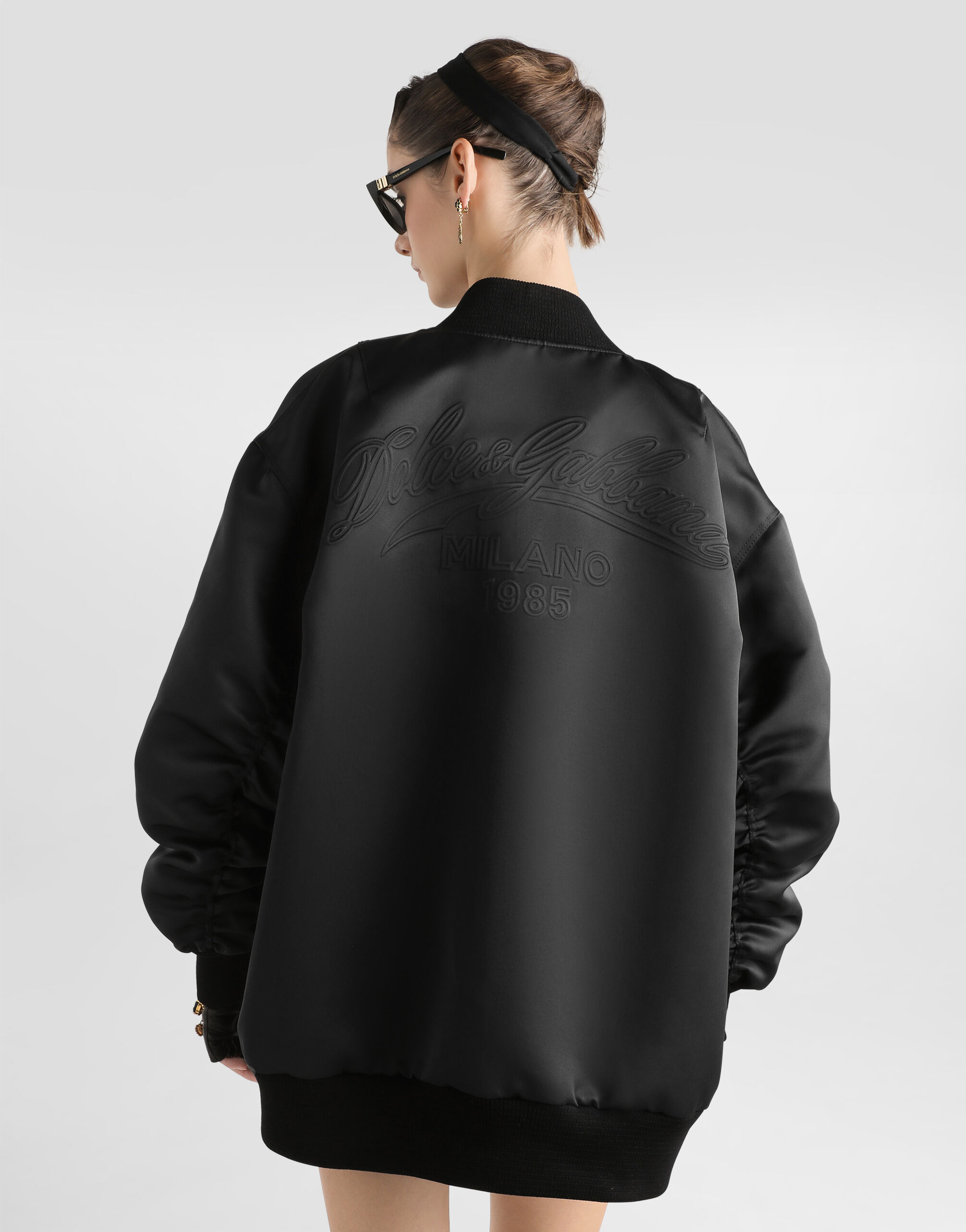 Oversized jacket with embossed print - 5