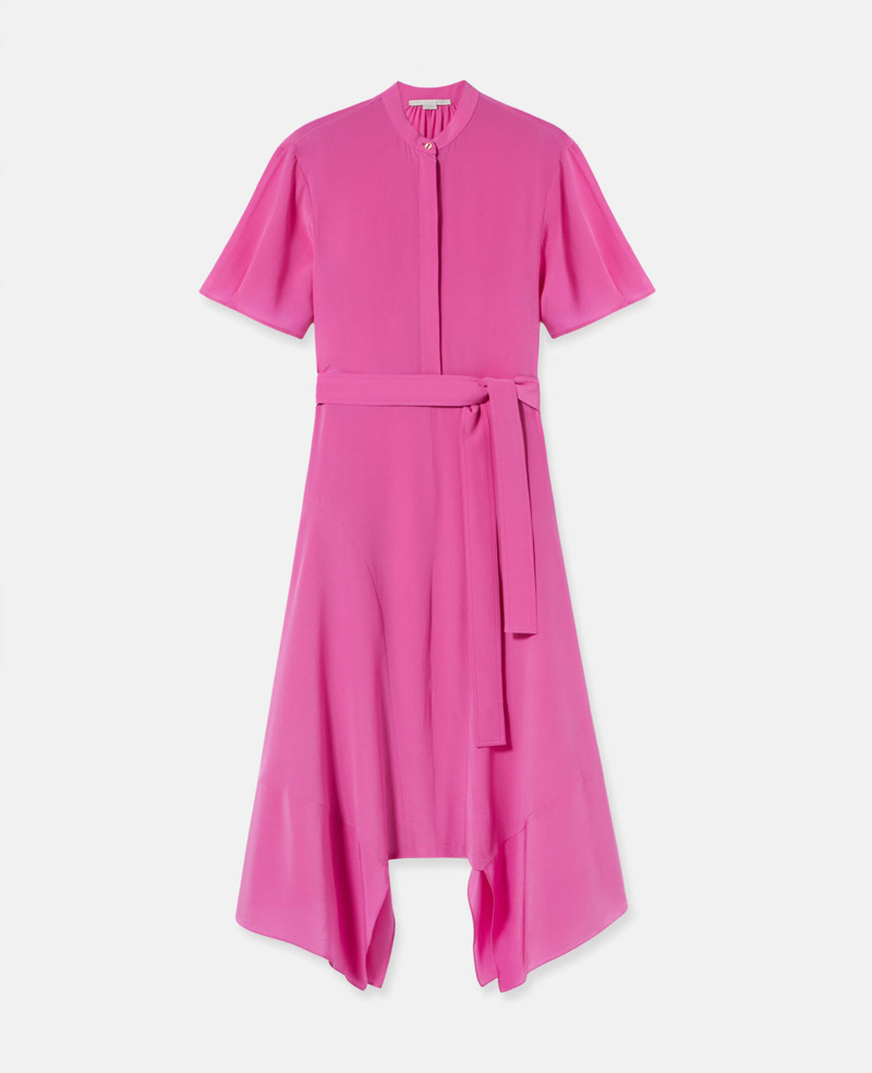 Stella Iconics Silk Crêpe de Chine Asymmetric Dress 1