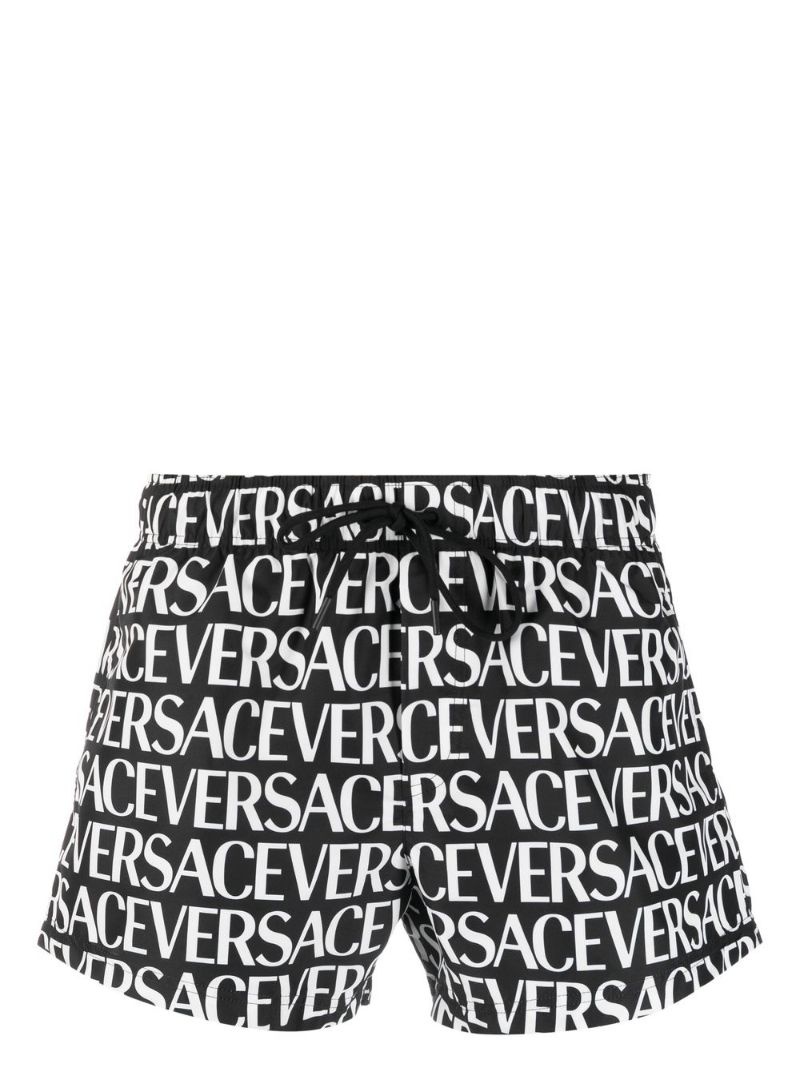 logo-print swim shorts - 1