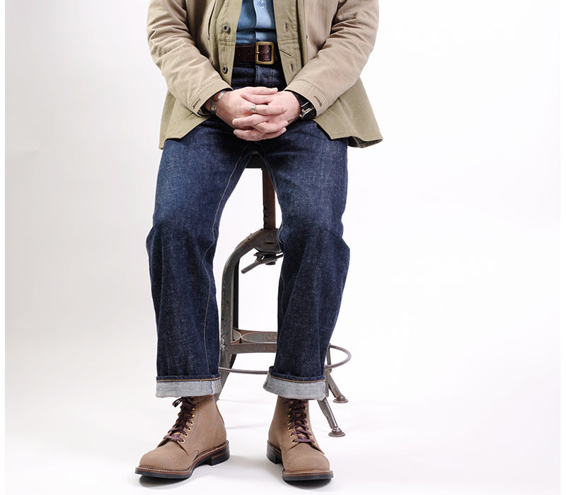 LK-014 Combat Boot Horween CXL Natural Roughout - 10