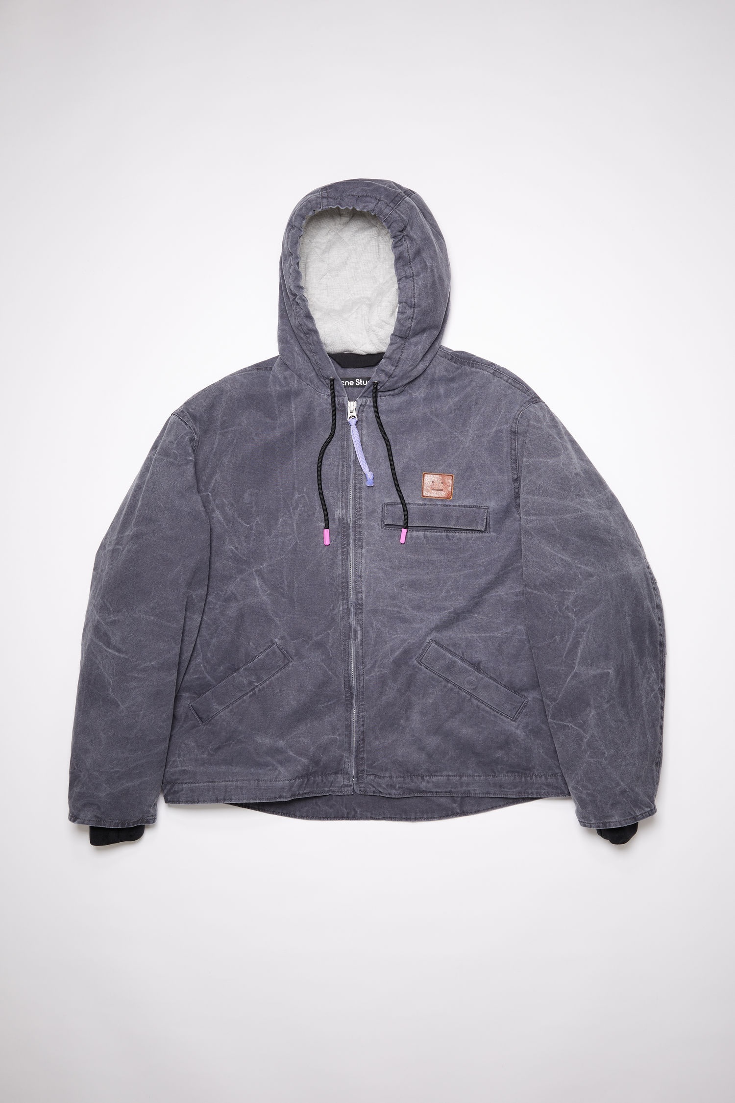 Hooded zipper jacker - Indigo blue - 1