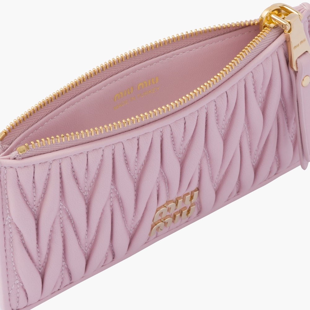 Matelassé nappa leather envelope wallet - 4