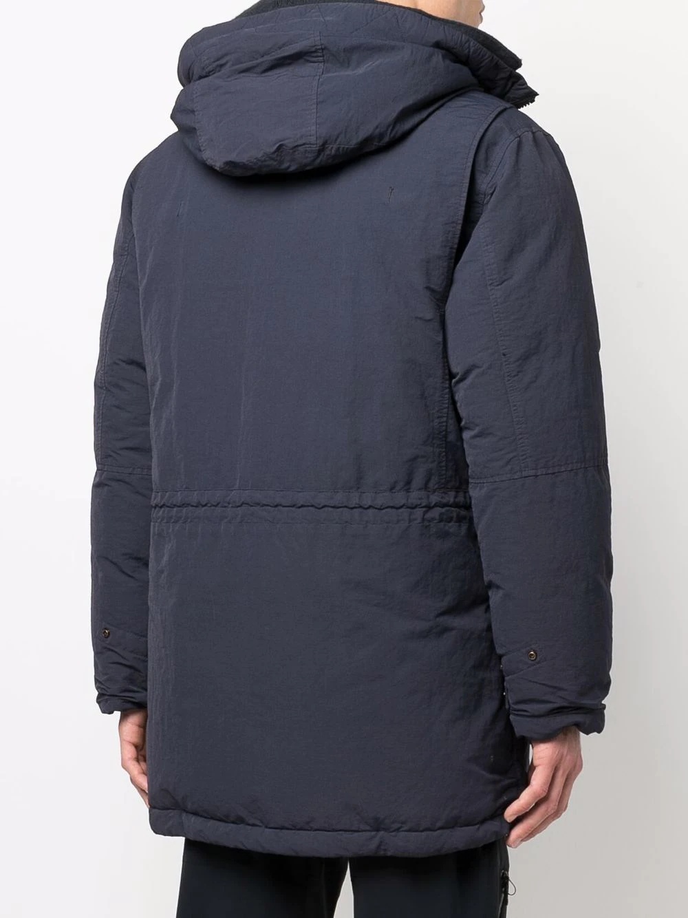 Compass-logo hooded padded parka - 4