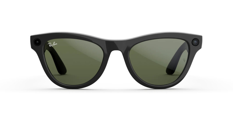 Ray-Ban Meta Skyler (Gen 1), Shiny Black / G15 Green, Standard 1