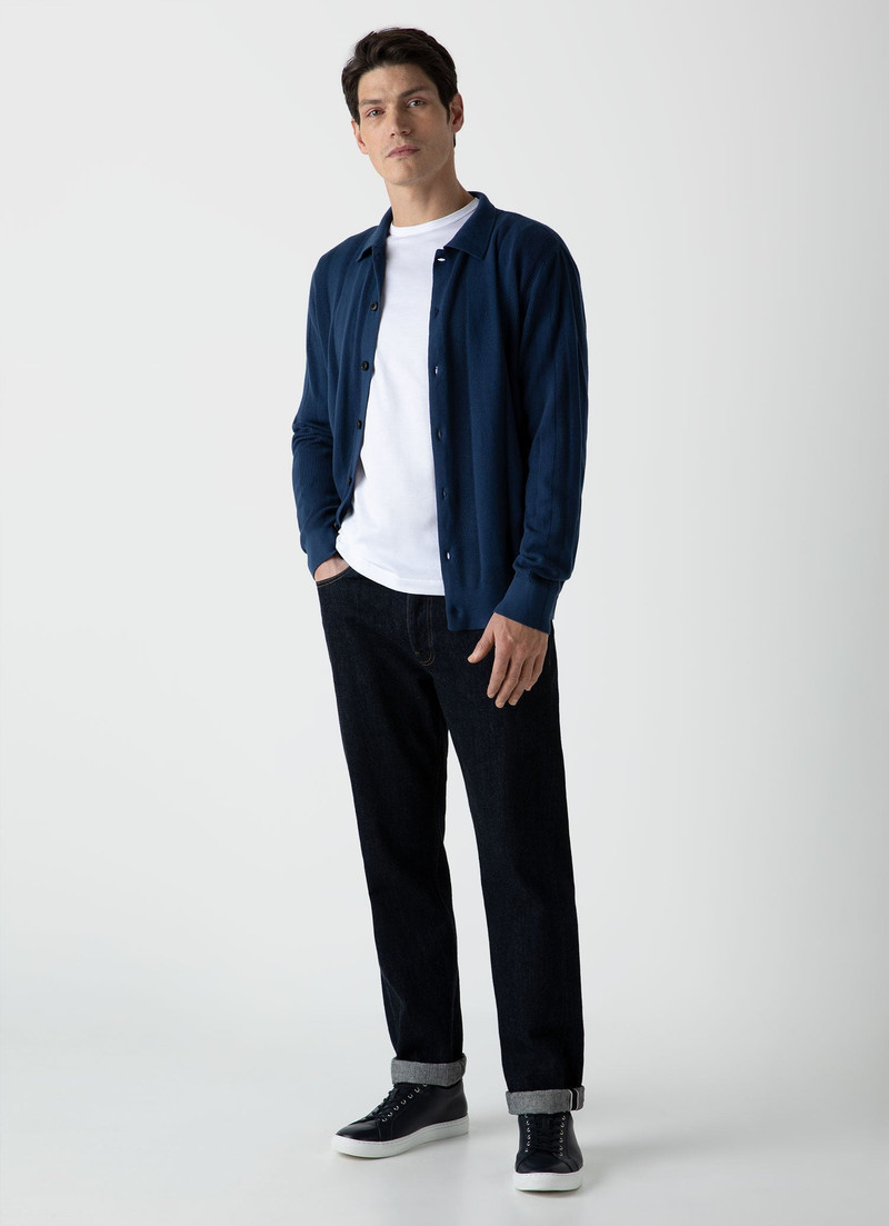Sunspel Stripe Knit Jacket outlook