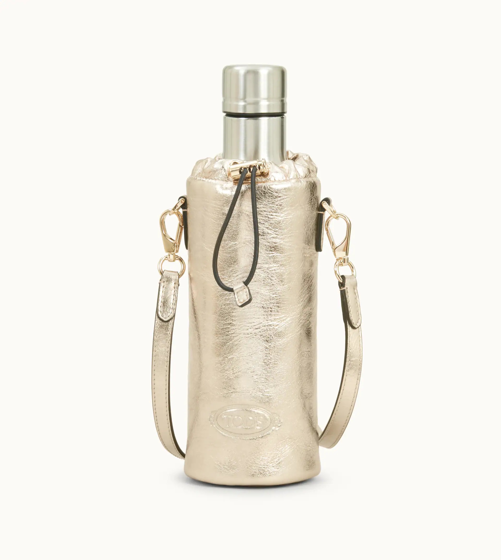 WATER BOTTLE WITH STRAP - GOLD - 1