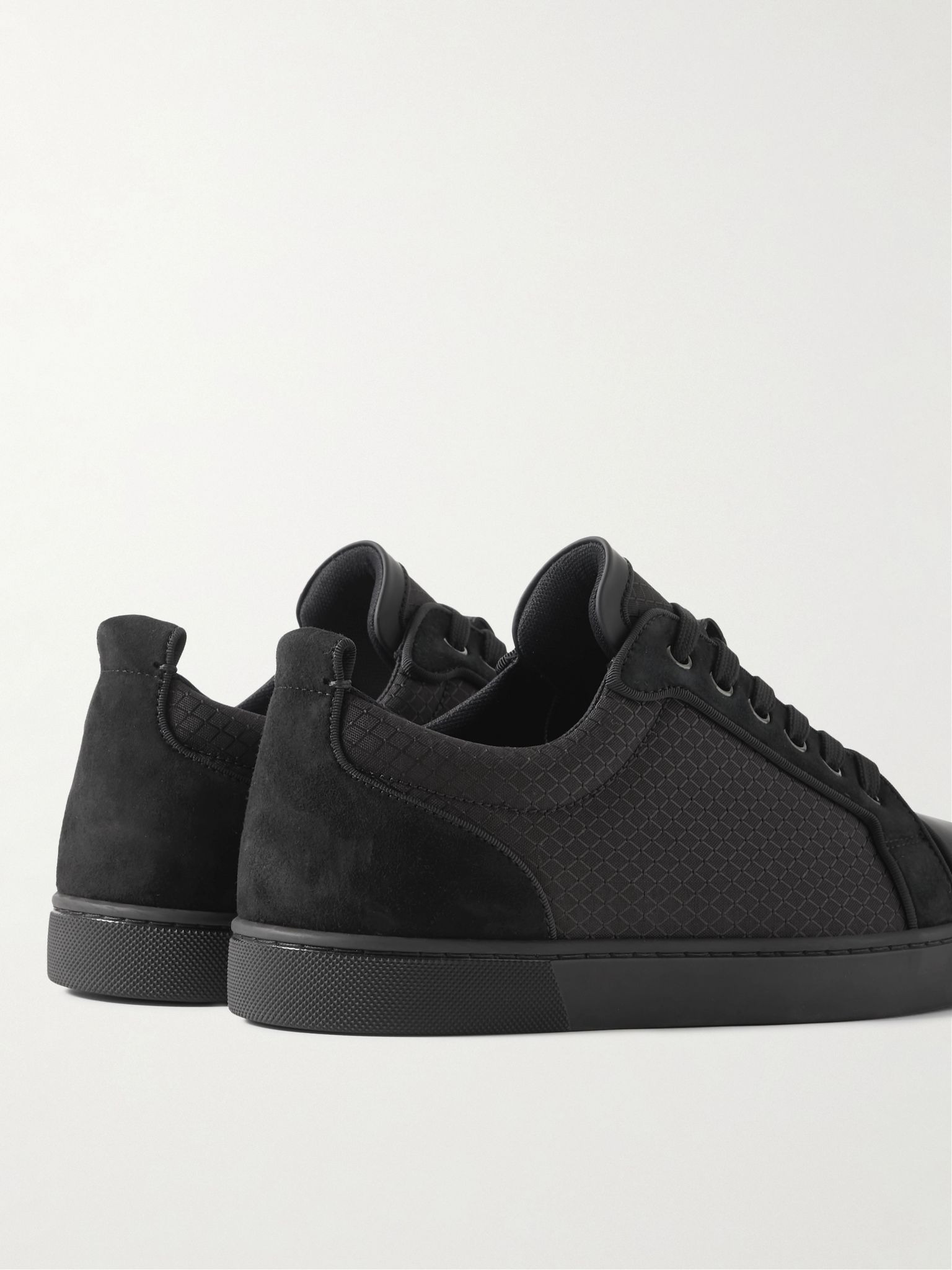 Louis Junior Suede and Leather-Trimmed Ripstop Sneakers Black - 5