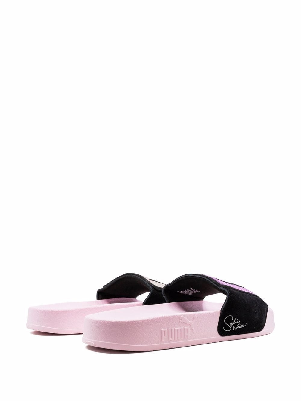 x Sophia Webster Leadcat suede slides - 3