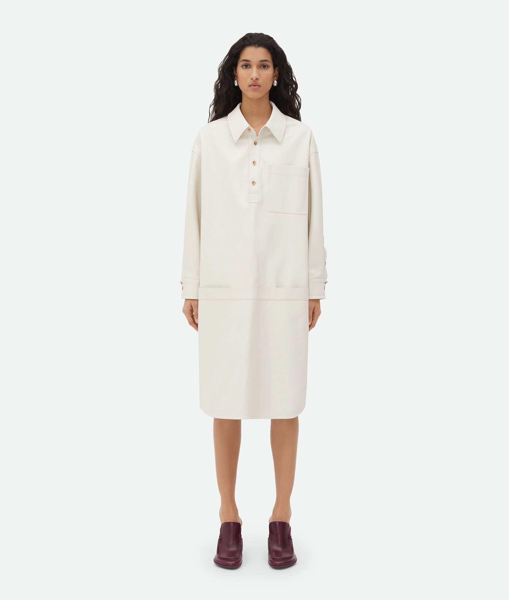 English Embroidery Leather Dress - 4