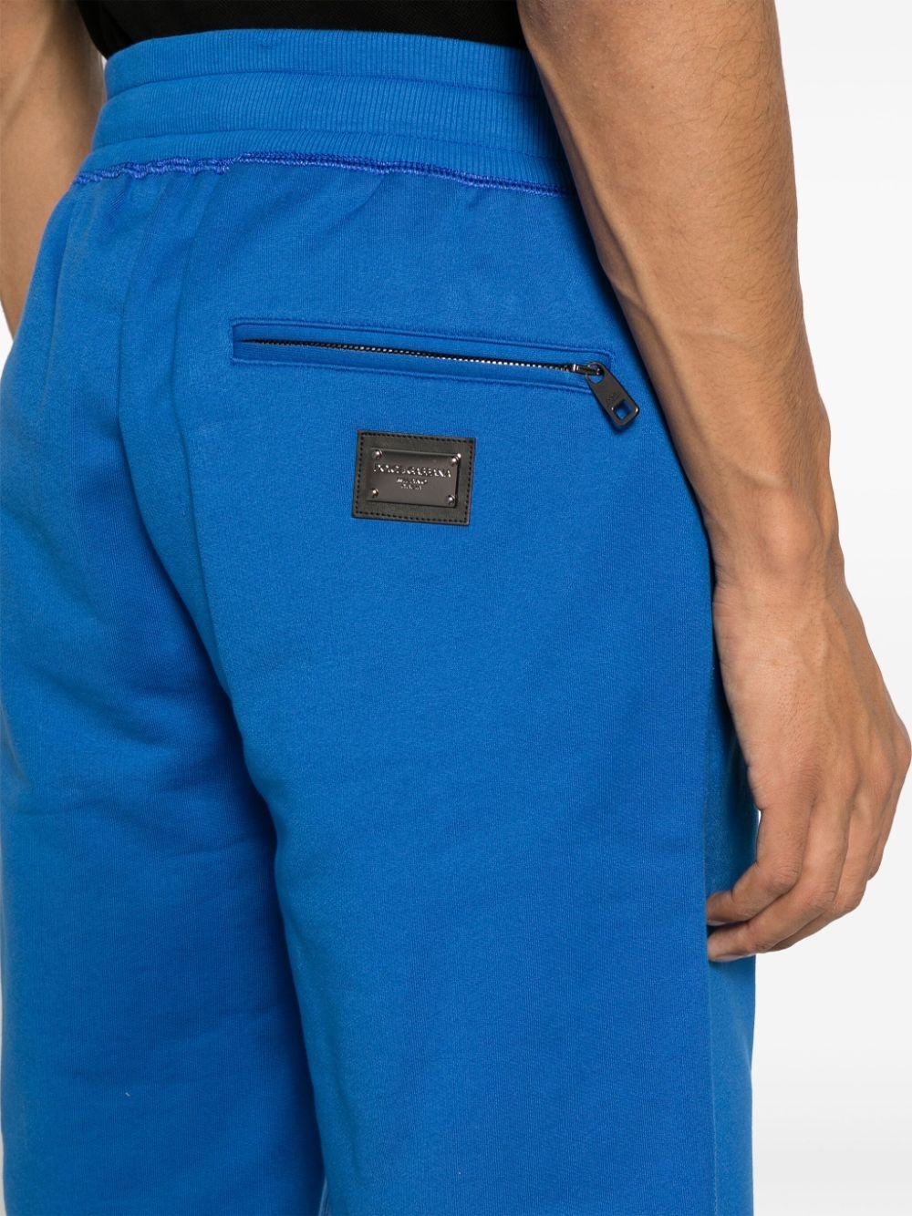logo-plaque cotton shorts - 5