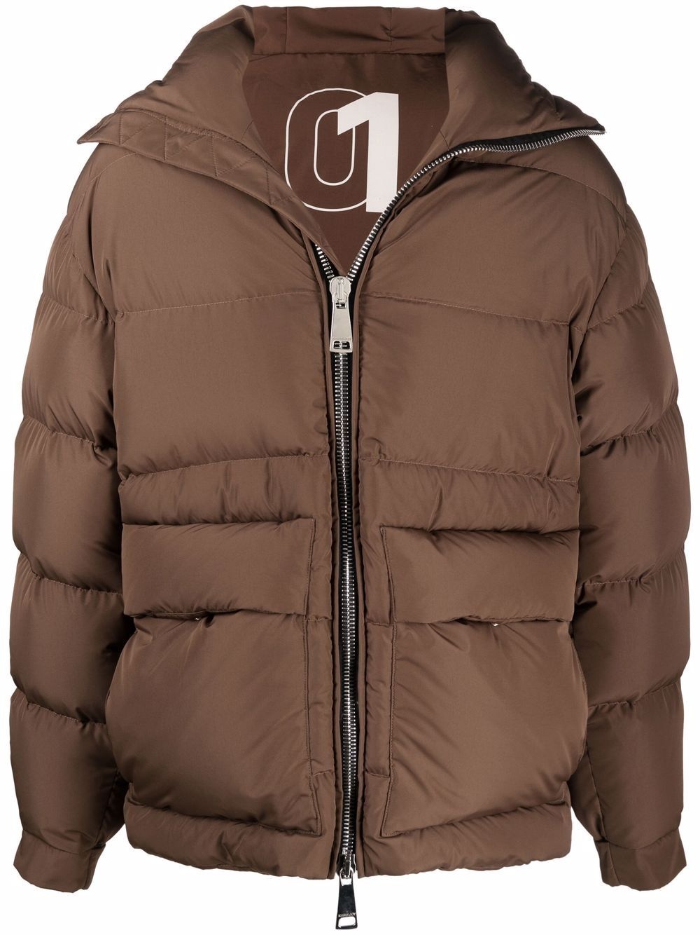 quilted puffer coat - 1