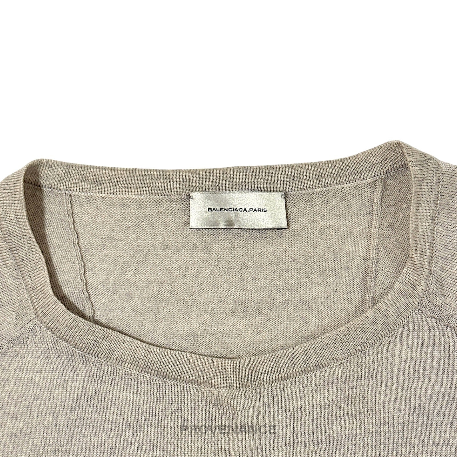Balenciaga Raglan Wool Sweater - Oatmeal S - 3